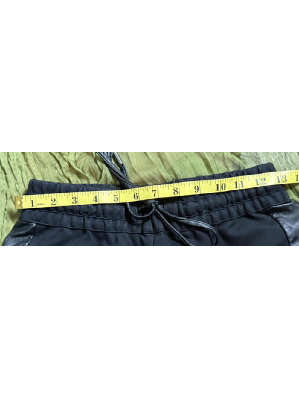 BCBG MAX AZRIA Casual Glam Jogger Pants Womens XS Black Faux Leather Side Stripe - Picture 7 of 8